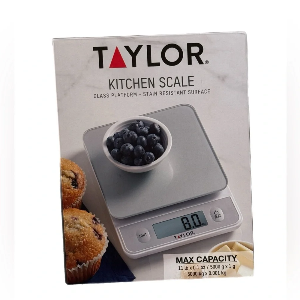 Taylor Digital Kitchen Glass Top 11lb Food Scale